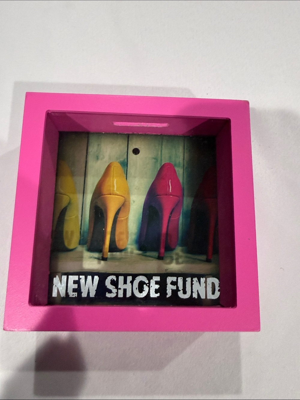 Pink High Heel Themed Savings Box - New Shoe Fund